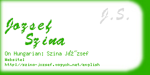 jozsef szina business card